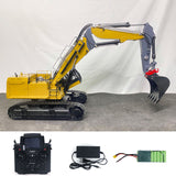 1/14 RC Hydraulic Excavator 3 Arms 374F PL18EV Radio Control Metal Digger Model Assembled & Painted FlySky PL18EV