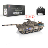 2.4G Henglong 1/16 Scale TK7.0 Russian T90 Ready To Run Radio Controlled Tank 3938 W/ 360 Turret Plastic Tracks Sprockets Idlers