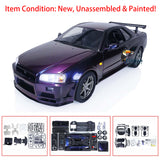 Capo RC Racing Car Model Body Parts Dark Night Purple for 1/8 Limited Edition Drift Vehicles GTR R34 with 2-Speed Transmission