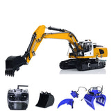 Remote Control Model Cars 1/14 946 9CH Tracked Metal RC Hydraulic Excavator Grab Bucket Ripper Light