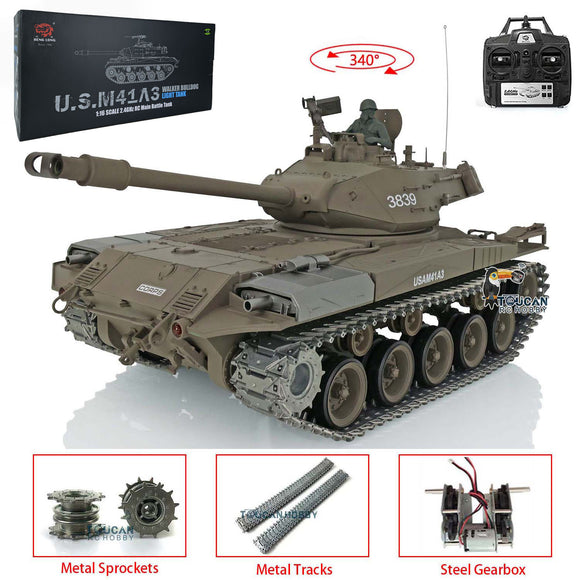 2.4Ghz Henglong 1/16 Scale TK7.0 Upgraded Metal Version Walker Bulldog Ready To Run Remote Controlled Tank 3839 Tracks Sprockets