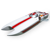 Kevlar Material 1300*360*220mm Red and White G30E 30CC Prepainted Gasoline Racing KIT RC Boat Hull Model Only for Advanced Player