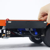 1:14 4-axle Metal Trailer for RC Tractor Car Trucks Electric Tailgate Legs Painted Assembled DIY Model Battery