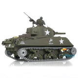 Henglong 1/16 TK7.0 M4A3 Sherman Radio Controlled Ready To Run Tank 3898 Barrel Recoil Metal Tracks Sprockets Idlers Smoke Sound