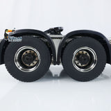 Metal 6x6 Chassis for 770S 1/14 RC Tractor Truck 3-speed Transmission Model Differential Lock Axles With Sound Light System
