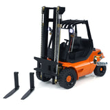 Metal 1/14 RC Hydraulic Equipment Radio Control Forklift Wheeled Transfer Car Construction Vehicles LED Light Sound System PNP