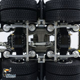 Metal 6x6 Chassis for 770S 1/14 RC Tractor Truck 3-speed Transmission Model Differential Lock Axles With Sound Light System