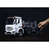 1/14 RC Hydraulic Dumper 3348 Metal Chassis 2Speed Gearbox Radio Control Tipper Car Light Sound Transmitter NO Lock Differential