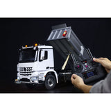 1/14 RC Hydraulic Dumper 3348 Metal Chassis 2Speed Gearbox Radio Control Tipper Car Light Sound Transmitter NO Lock Differential