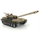 Customized Henglong 1/16 Ready To Run Remote Controlled TK7.0 Russian T72 Tank 3939 360 Metal Tracks Red Eyes Smoke Sound