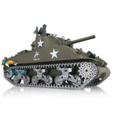 Henglong 1/16 Customized TK7.0 USA M4A3 Sherman Remote Controlled RTR Tank 3898 360 FPV Barrel Recoil Metal Road Wheels