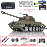 1/16 Scale TK7.0 Henglong Customized Version M26 Pershing Ready To Run Radio Controlled Model Tank 3838 Metal Track Wheels FPV