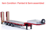 1/14 Metal Three-axle Gooseneck CNC RC Tractor Trailers Truck Remote Controlled Truck Electric DIY Cars Hobby Models