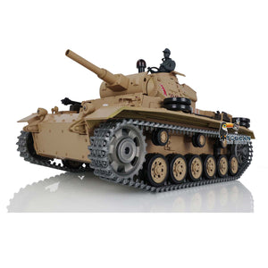 1/16 Scale TK7.0 Upgraded 2.4Ghz Henglong Panzer III H RTR RC Metal Version Tank Model 3849 W/ 360 Turret Tracks Sprockets