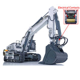 Kabolite 1/14 Remote Control Hydraulic Excavator K970 100S Pro RC Digger Model with Light Sound Smoke