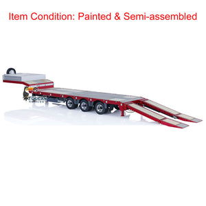 1/14 Metal Three-axle Gooseneck CNC RC Tractor Trailers Truck Remote Controlled Truck Electric DIY Cars Hobby Models