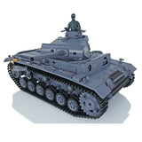 2.4Ghz 1/16 Scale TK7.0 Plastic Version Henglong Panzer III L RTR RC Model Tank 3848 with 360 Turret Gearbox Smoke Sound FPV