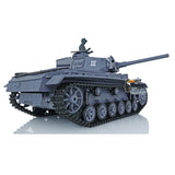 2.4Ghz 1/16 Scale TK7.0 Plastic Version Henglong Panzer III L RTR RC Model Tank 3848 with 360 Turret Gearbox Smoke Sound FPV