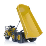 1/14 Metal DIM K745 745D Yellow Hydraulic RC Articulated Truck 6*6 Pump Valve Cylinder Light Sound FS-i6S Cabin Decorative Sticker