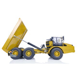 1/14 Metal DIM K745 745D Yellow Hydraulic RC Articulated Truck 6*6 Pump Valve Cylinder Light Sound FS-i6S Cabin Decorative Sticker