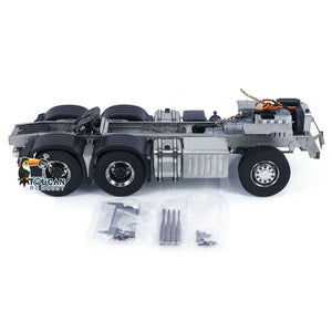 Metal Chassis 6x6 3-speed Transmission for 1/14 RC Tractor Remote Controlled Truck 3363 Car Model Differential Lock Axles