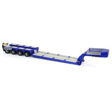 128CM 1/14 4 Axles RC Heavy Trailer DG-999 CNC Gooseneck Trailers for Tractor Truck Assembled and Painted WITH Light System