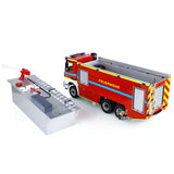 1/14 RC Fire Vehicles 6x6 Remote Control Fire Fighting Truck Ready To Run Car Emulated Model Lights Sound ST8 Transmitter