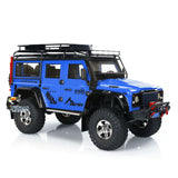 1/10 Blue Crawler Racing Car 4x4 Off-road RC RIR Climbing Vehicle P411 Lights Sound Smoking Winch ESC 540 Brushed Motor Servo