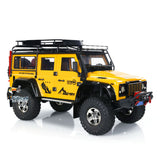 1/10 Crawler Racing Car Yellow 4x4 Off-road RC RIR Climbing Vehicle P411 Lights Sound Smoking Winch ESC 540 Brushed Motor Servo