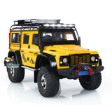 1/10 Crawler Racing Car Yellow 4x4 Off-road RC RIR Climbing Vehicle P411 Lights Sound Smoking Winch ESC 540 Brushed Motor Servo