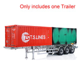 Metal Frame Trailer 3 Axles Trailers for 1/14 RC Tractor Radio Controlled Truck 40 Feet Container Assembled Models