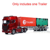 Metal Frame Trailer 3 Axles Trailers for 1/14 RC Tractor Radio Controlled Truck 40 Feet Container Assembled Models