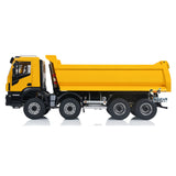 1/14 8x8 Hydraulic RC Dump Truck Metal Remote Control Tipper Car with Sound Light Servo I6S remote control