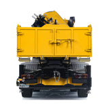 Metal 1/14 Hydraulic RC Dumper Car 10x10 Full-dump Crane Truck Rear Axle Lifting With 3-speed Gearbox Light Sound System Motor ESC