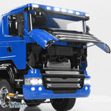 1:14 RC Hydraulic Roll-on Dump Truck 8x8 Radio Control Tipper Car Sounds Lights 3-speed Transmission Differential Lock Axles