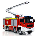 1/14 Remote Control  Fire Truck Metal Chassis Snozzle High-reach Extendable Turret 8x4 RC Vehicle