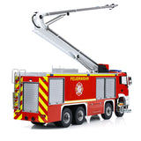 1/14 Remote Control  Fire Truck Metal Chassis Snozzle High-reach Extendable Turret 8x4 RC Vehicle