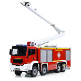 1/14 Remote Control  Fire Truck Metal Chassis Snozzle High-reach Extendable Turret 8x4 RC Vehicle