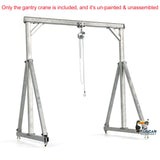 JDM Metal Chain Lifting Block Tackle Hoist Portable Metal Gantry Crane Mini Mobile Gantry Lifting Crane 1/10 Scale Layout Decoration for RC Construction Vehicle Architechtural Train Railway Track