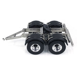 2 Axles 1/14 Metal Trailer with Fifth-wheel Traction for LESU RC Car Truck DIY Hobby Model Assembled and Unpainted