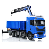 770S 1:14 5 Axles Metal RC Hydraulic Dump Truck  Light Sound Remote Control Crane Full Dumper