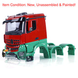 1/14 Painted Plastic Body Shell Cabin Set Unassembled and Painted for 6x6 RC Tractor Truck 6X4 Radio Controlled Car DIY Car Model