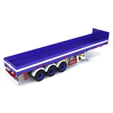 1/14 Metal 3 Axles Trailer for RC Hydraulic Dump Truck Radio Control Painted Tractor Car