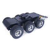 Metal 1/14 3-Axle Trailer with Fifth-wheel Traction for RC Truck Loader Tractor Excavator Lesu Tamiya Construction Vehicle