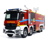 8x4 RC Fire Fighting Truck 1/14 Metal Chassis Radio Control Fire Car Light Sound 2-Speed Transmission Lighting and Sound System