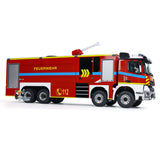 8x4 RC Fire Fighting Truck 1/14 Metal Chassis Radio Control Fire Car Light Sound 2-Speed Transmission Lighting and Sound System