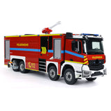 8x4 RC Fire Fighting Truck 1/14 Metal Chassis Radio Control Fire Car Light Sound 2-Speed Transmission Lighting and Sound System