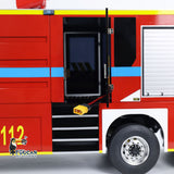 8x4 RC Fire Fighting Truck 1/14 Metal Chassis Radio Control Fire Car Light Sound 2-Speed Transmission Lighting and Sound System