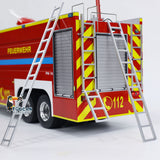 8x4 RC Fire Fighting Truck 1/14 Metal Chassis Radio Control Fire Car Light Sound 2-Speed Transmission Lighting and Sound System