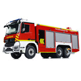 6x4 1/14 RC Fire Vehicles Metal Chassis Remote Control Fire Fighting Truck Model 2-Speed Transmission Lighting and Sound System